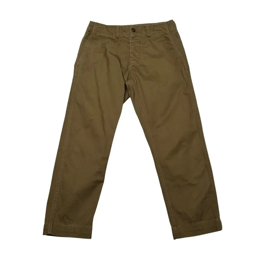 Buck Mason Officer Pant Slub Twill Chino Men's 29x25 Quiet Luxury Army Military